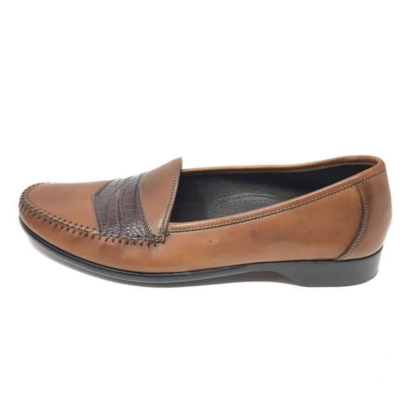 Bragano Cole Haan Loafers Shoes Sz 11.5 Brown Croc main image 4